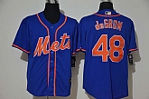 Mets 48 Jacob deGrom Royal 2020 Nike Cool Base Jersey,baseball caps,new era cap wholesale,wholesale hats